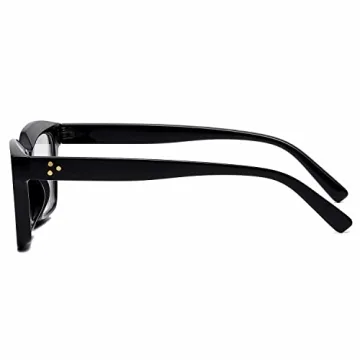 Stylish EYLRIM Thick Square Frame Clear Lens Glasses