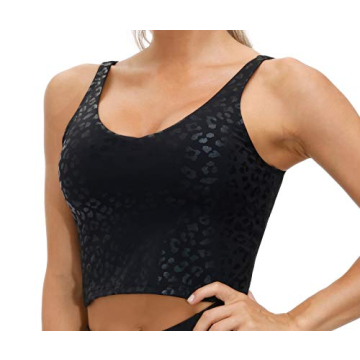 Leopard Longline Sports Bra for Women | Medium Support Workout Gear
