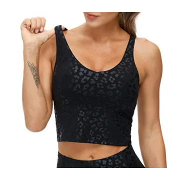 Leopard Longline Sports Bra for Women | Medium Support Workout Gear
