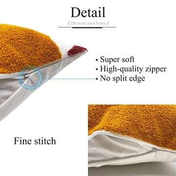 Molili Abstract Boho Throw Pillow Covers,Sun and Moon Tufted Decorative Lumbar Cushion Case Pillowcase for Couch Sofa Bedroom Living Room Farmhouse(12×20inch)