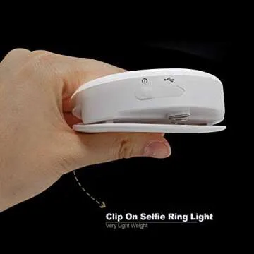 LimoStudio 36 LED Selfie Clip-on Ring Light - Rechargeable & Adjustable Brightness