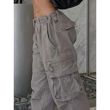 EMMIOL Joggers for Women High Waisted Cargo Pants Wide Leg Casual Pants 6 Pockets Combat Military Trousers
