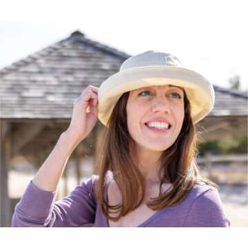 Scala Women's Stylish Medium Brim Cotton Hat for Summer Fun