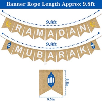 Ramadan Mubarak Banner | Rustic Ramadan Decorations