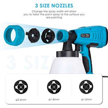 Tilswall Paint Sprayer: 550W Electric Gun for DIY Projects