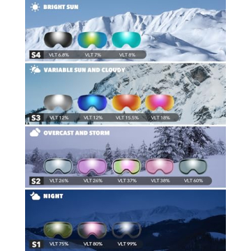 Findway Ski Goggles - Interchangeable Lens, UV Protection