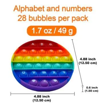 Proweber Alphabet Pop Fidget Toy - Educational Letters & Numbers Sensory Experience