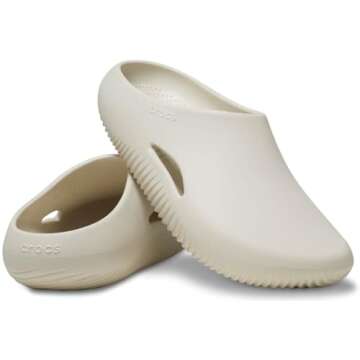 Crocs Unisex-Adult Mellow Clog, Stucco, 8 Women/6 Men White