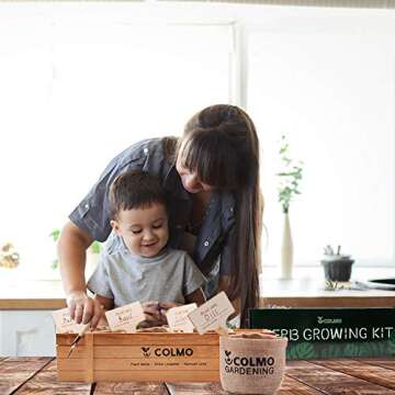 Indoor Herb Garden Kit - Herb Garden Kits for Adults Kitchen Growing Starter Window Garden Growing Kit Kitchen Indoor Gardening Set