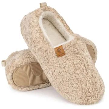 EverFoams Women’s Soft Curly Full Slippers - Cozy & Comfortable