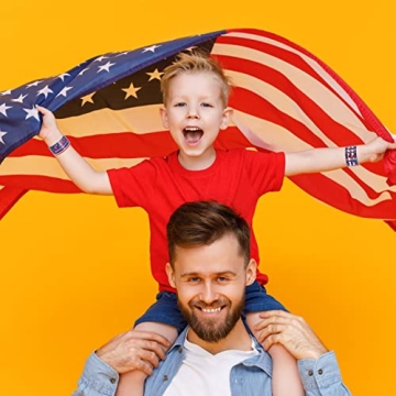MGparty 48pcs 4th of July Slap Bracelets Toys for Kids 4th of July Party Favors Supplies Patriotic Accessories Decorations