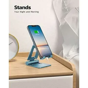 Nulaxy Dual Folding Cell Phone Stand - Adjustable & Portable