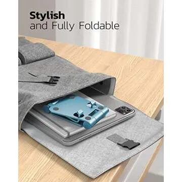 Nulaxy Dual Folding Cell Phone Stand - Adjustable & Portable