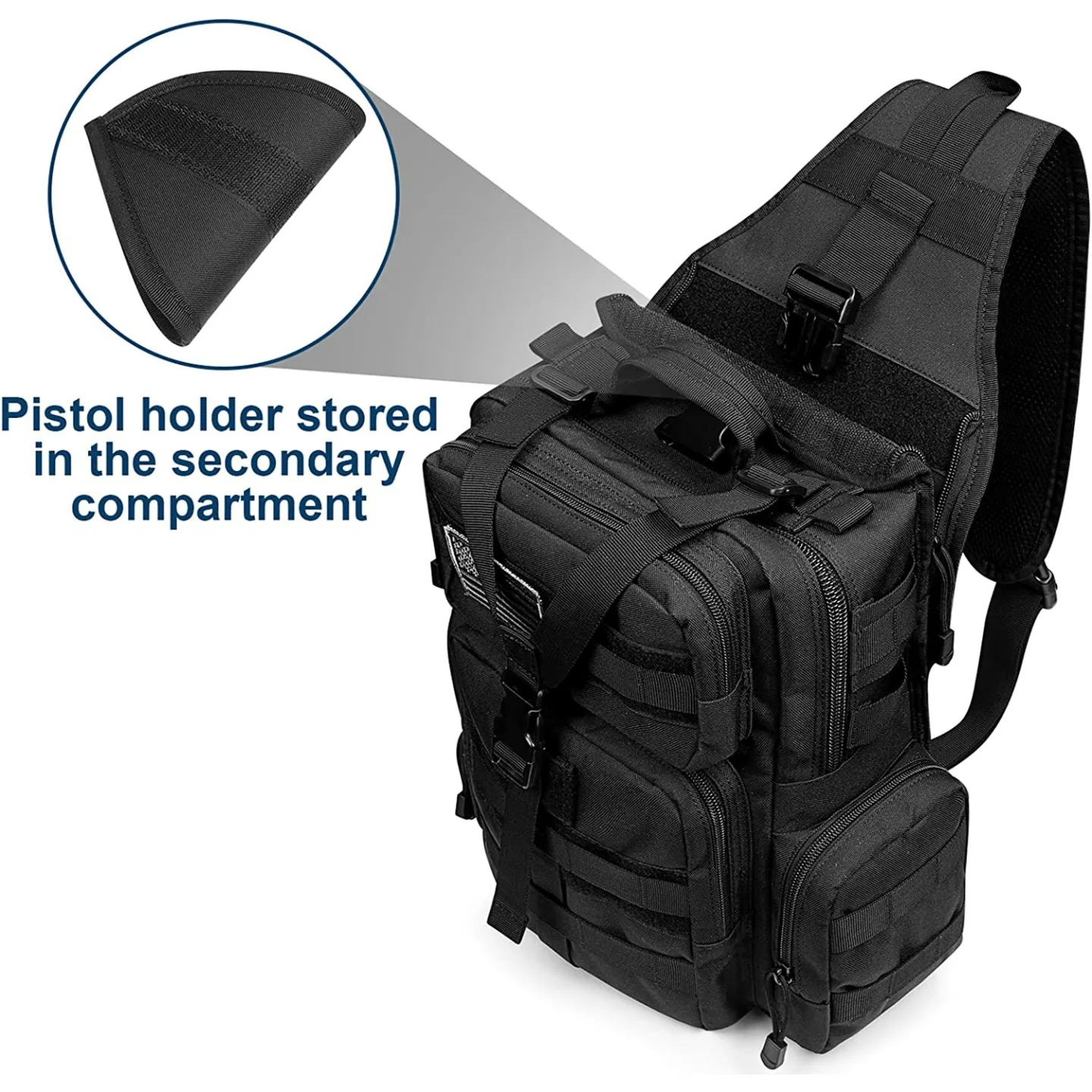 Tactical EDC Sling Bag with Pistol Holster