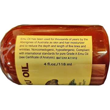 Naturals New Zealand Emu Oil Pure Premium Golden 4 Ounces