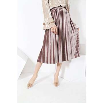 MACKIN J 188-6 Women's Clear Heels Pointed Toe Slingback Rhinestone Sandals Dress Shoes Nude 8