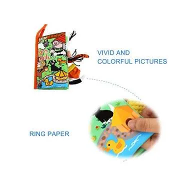 MOSTOP Cloth Book for Babies - Soft, Crinkle, Farm Tails