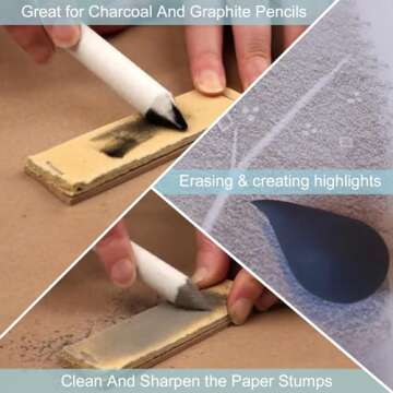 Jeimier 20PCS Blending Stumps for Sketching & Drawing