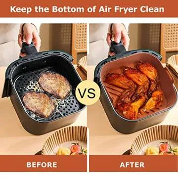Silicone Air Fryer Basket Liners - 2Pcs Reusable