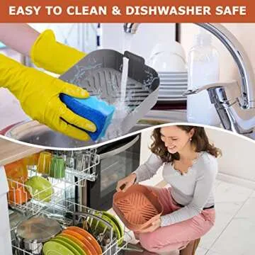 Silicone Air Fryer Basket Liners - 2Pcs Reusable