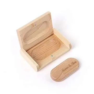Customized Personalized U Disk 2G, 8G, 16G, 32G, 64G Logo Gift Commemorative Custom Logo Wooden USB Flash Drive, Personal Gift, Party Wedding (2G, Maple)