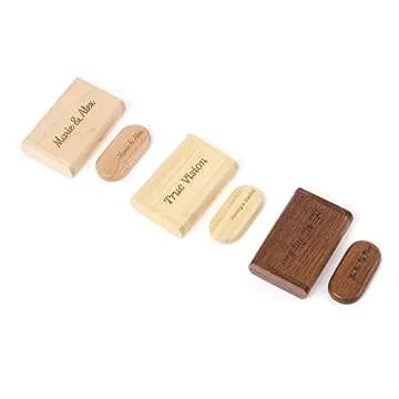 Customized Personalized U Disk 2G, 8G, 16G, 32G, 64G Logo Gift Commemorative Custom Logo Wooden USB Flash Drive, Personal Gift, Party Wedding (2G, Maple)