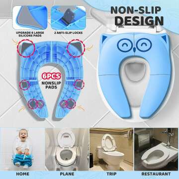 Gimars Portable Travel Potty Seat for Kids