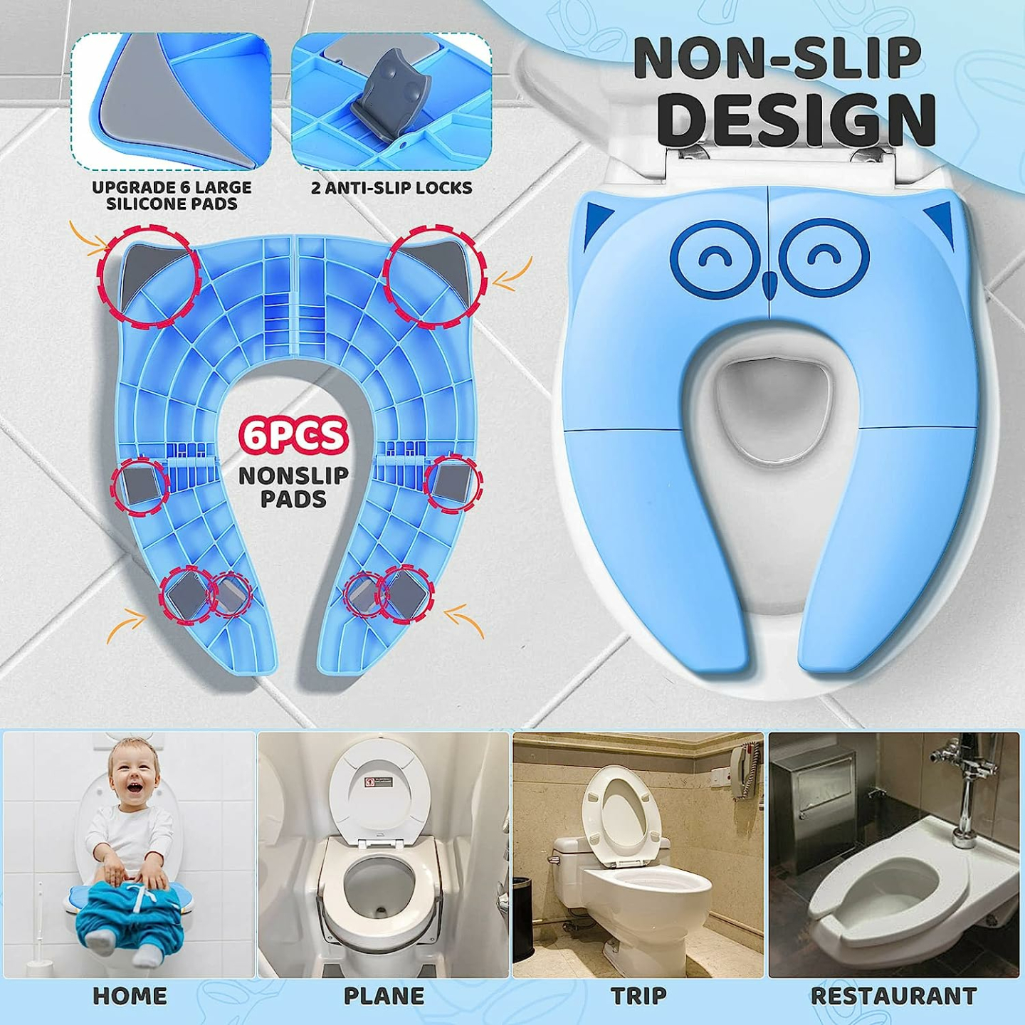 Gimars Portable Travel Potty Seat for Kids