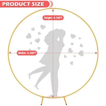 Loninak 6.7FT Round Wedding Arch Backdrop Stand for Events
