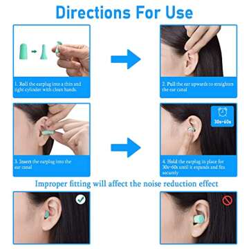 Zalik 100 Pair Noise Cancelling Ultra Soft Earplugs