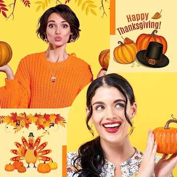 Tudomro 300 Thanksgiving Charms for Jewelry Making