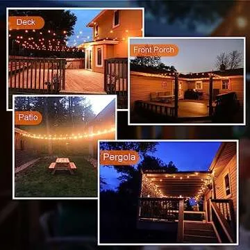 GPATIO 60FT Waterproof String Lights for Outdoor Fun