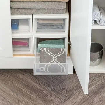 IRIS USA 6 Qt Plastic Drawer Storage Organizer 4-Pack