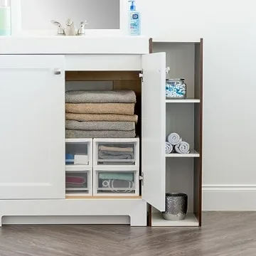 IRIS USA 6 Qt Plastic Drawer Storage Organizer 4-Pack