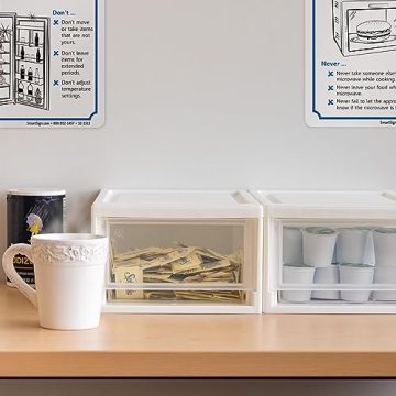 IRIS USA 6 Qt Plastic Drawer Storage Organizer 4-Pack