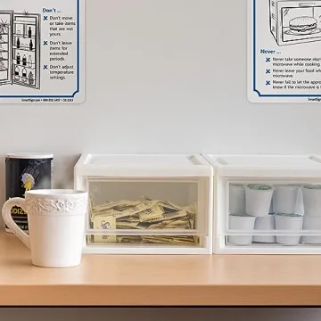 IRIS USA 6 Qt Plastic Drawer Storage Organizer 4-Pack