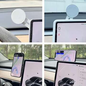 Tesheer for Tesla Phone Mount for Tesla Model 3/Y Phone Holder Magsafe Phone Mount Magnetic Phone Holder fit Tesla Model Y/3 Accessories 2024