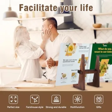 Stylish DEBETOOL Cookbook Stand for Kitchen Counter