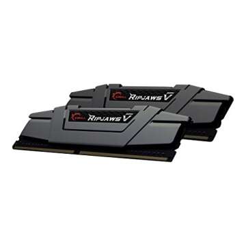 Gskill F4-3200C16D-16GVGB Memory D4 3200 16 GB C16 RipV K2, 2 x 8 GB, 1.35 V, RipjawsV Black