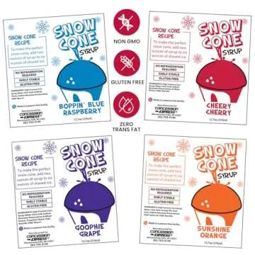 12.7oz Sno-Cone Syrups (4 Pack)