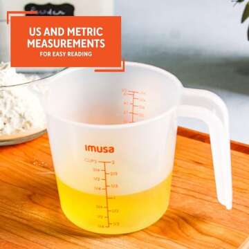 Precision IMUSA 2-Cup Measuring Cup for Baking & Cooking