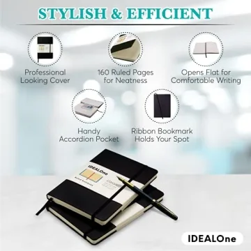 IDEALOne Journal A5 Leather-bound Notebook for Creative Minds