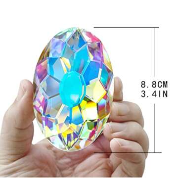 AB Coating Hanging Window Crystal Prism Suncatcher Rainbow Maker Glass Hanging Pendant Ornaments for...