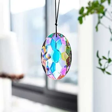 AB Coating Hanging Crystal Prism for Home Decor