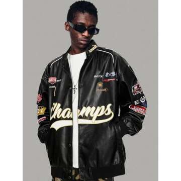 Aelfric Eden Oversized Racing Motorcycle Leather Jacket