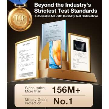 UltraGlass Unbreak TOP 9H+ Glass for Samsung Galaxy S25 Ultra Screen Protector [Military Grade Shatt...