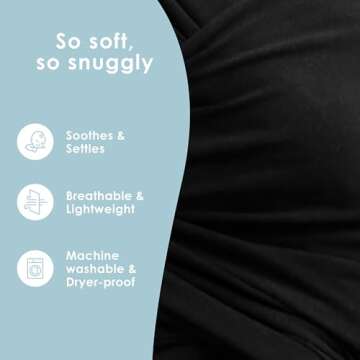 Sleepy Wrap Stretchy Ergonomic Baby Carrier Sling for Newborns to Toddlers - Hands-Free Lightweight Baby Wrap 7-35 lbs (Sable Black)