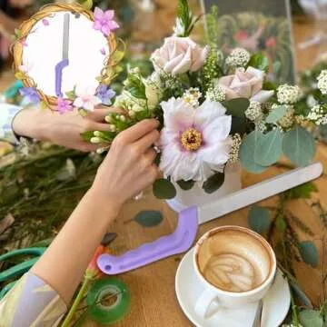 Tinsow Floral Foam Knife Florist Professional Cutting Knife for Flower Foam Block, Cake, Fruit, Utility Tool for Flower Clay Blocks (Light Purple)