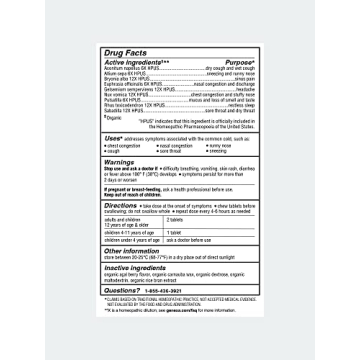 Organic Non-GMO Cold Crush for Natural Cold Relief