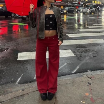 Kodaruber Y2k Women Baggy Jeans for Casual Outfits